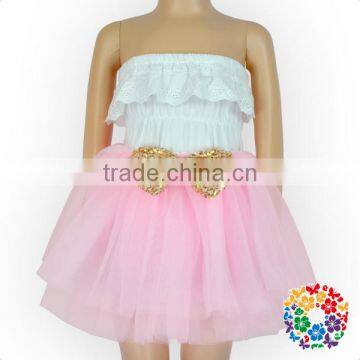 Sequin Bow Front Girls Perform Short Skirt 4 Layers Tulle Baby Ballet Tutu Skirt Girls photo-4
