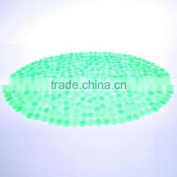 Fashion Wood Grain Oval Pvc Bath Mat