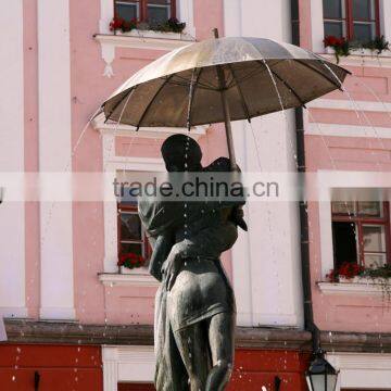 Bronze Foundry Kissing Students Umbrella Fountains for Statue photo-3