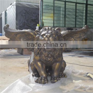 home garden resin craft fiberglass fly lion sculpture