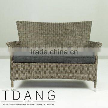 Manning Wicker Sofa - Rattan Patio Furniture Garden Bench. photo-4