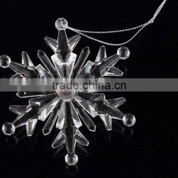 Acrylic crystal snowflake pendant with snowflake ornament