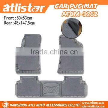 New Design Non Slip 3PCS Full Set Rubber Car Mats ,No Smell High Quality Rubber Car Floor Mats photo-2