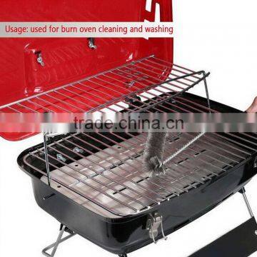 2016 Amazon Hot Sell Food Grade 12" BBQ Cleaning Grill Brush With Plastic Handle photo-2