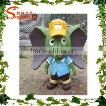 Factory Direct Wholesale Artificial Cartoon Lion Topiary Animals Fibergrass Animal