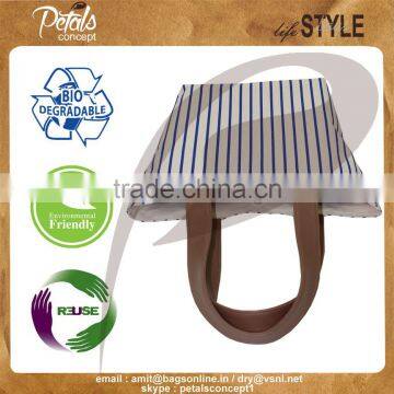 Luxary Handle Canvas Tote Bag From India photo-5
