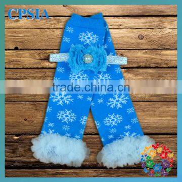 Cheap Wholesale Leg warmer For Kids Snow flack Winter Cotton Baby Girls Legs Leg warmers