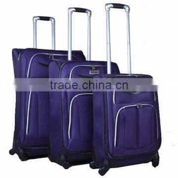 2015 popular good quality polyster stock luggage