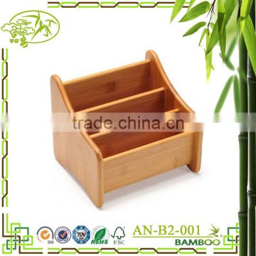 Natural bamboo pencil box with magnetic closure