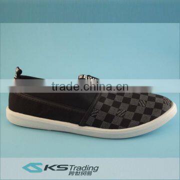 Latest men high quality simple canvas injection shoes