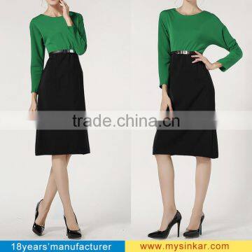 Long Sleeve Work Shealth Winter Dresses Lady Office Dress photo-4