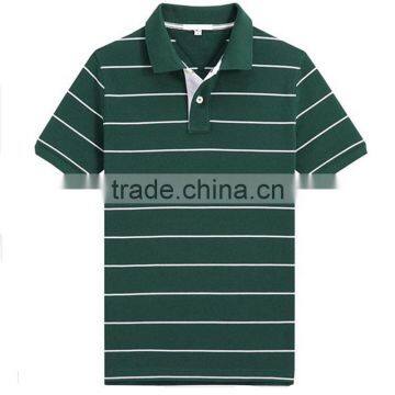 Polyester men's stripe polo t shirt printing