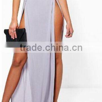 2017 Summer Newest Two Split Two Piece Dress Sexy Party Maxi Dress photo-5