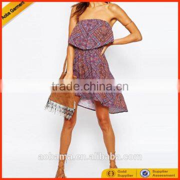 wholesale dresses for women beach printed style mini normal dresses