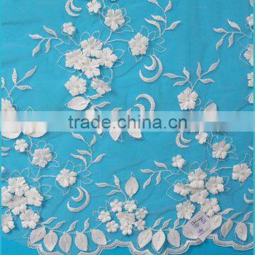 Fashion african tull embroidery 3d lace dress fabric