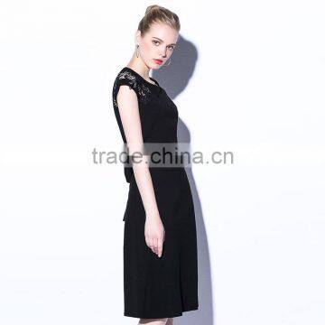 Laser Cut Dress Women Layered Top Keyhole Back With Hook And Eye And Dry Clean Formal Dress In Wholesale Price photo-3