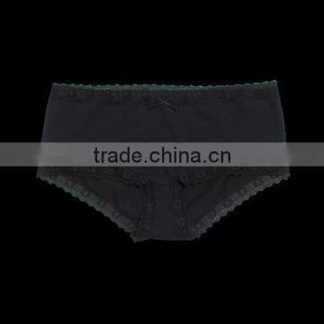 Mass Style Solid Black Moda/spandex Briefs Women Underwear