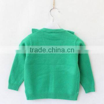Korean Style Girls Cardigan Sweater Design Solid Color Cotton Sweater photo-4