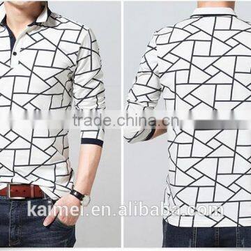 2017 Wholesale Good Quality Popular Latest Design Men's Checkered Polo Shirt photo-2