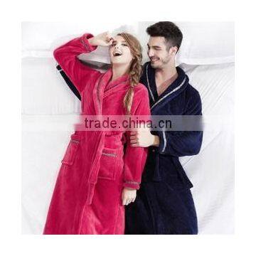 Luxury super soft coral fleece bathrobe