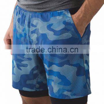 With Tight Under Shorts Sublimation Mens Running Shorts Training Shorts photo-4