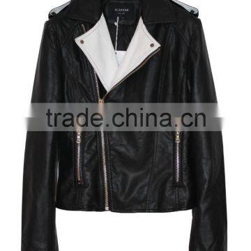 Lady Jacket pu Leather Jacket for Women photo-5