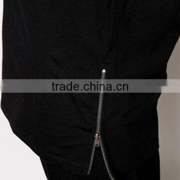 New Arrival Hiphop Tee Shirt Long Sleeve T-shirt Side Zipper Tshirt photo-4