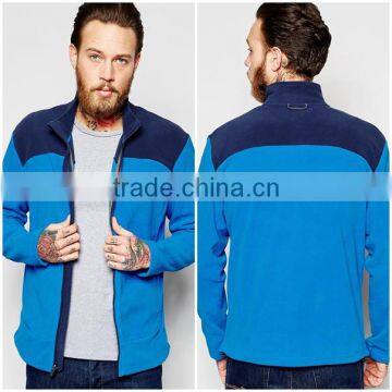 New design full zip funnel collar good material fleece fabric for men