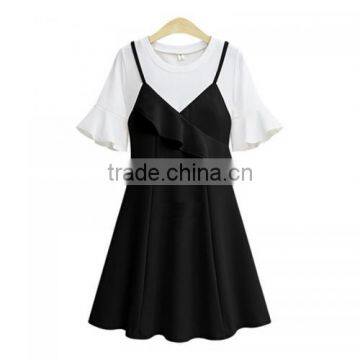 2017 Cotton A-line One-piece Lady Dress photo-2