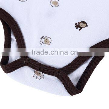 Factory Price Summer 100% Cotton Newborn Short Sleeve Bodysuit Soft Playsuit Baby Boy Romper Animal Pattern photo-6