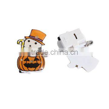Plastic Halloween Pin Brooches Pumpkin Person Orange-red Brooch Pins For Women photo-3