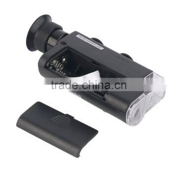 Pocket Microscope 200-240X Lighted Portable Magnifier LED UV Light Handheld photo-2