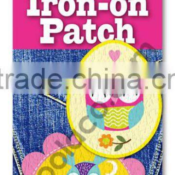 mini color Iron on PU patches for clothing printing iron on patch