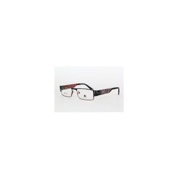 Wide Square Metal Optical Eyeglass Frames For Reading Glasses For Girls , Ready Stock