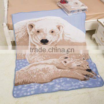 printed with bear polar fleece animal print blanket animal printed rug