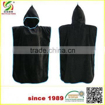 100% Cotton Changing Robe Hooded Towel Custom Suft Poncho photo-2