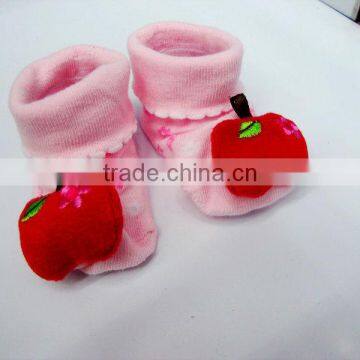 2014 Baby yellow 3d socks Boots Slippers Anti-slip Newborn 0-6