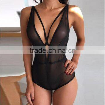 B33576A 2017 Newly Cheap mature Transparent hot women Bodysuit Lingerie