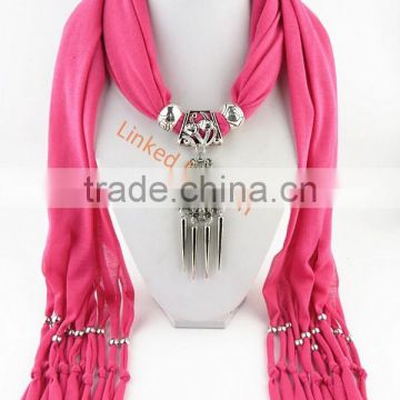 Solid color polyester alloy pendant scarf