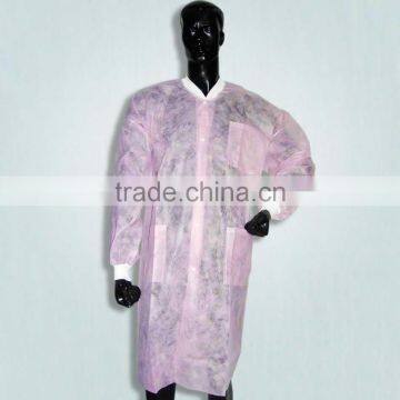 Cheap cleanroom items disposable qualified non-woven lab coat