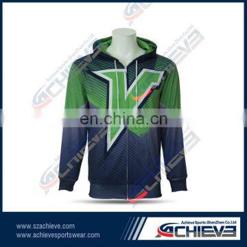 Polyester mens fashion hoody jackets sublimaiton printing hoodies