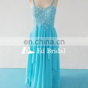 Floor Length Sweetheart Neckline Straps Beaded Wholesale Suzhou Plus Size Prom Dresses photo-3