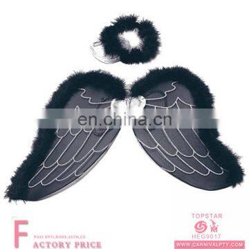 super chicken wings wholesale Feather Black Angel Wing with Halo