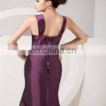 Real Sample Dark Purple Spaghetti Strap Sleeveless Evening Gowns Floor Length Mother Of The Bride Dress With Jacket photo-6