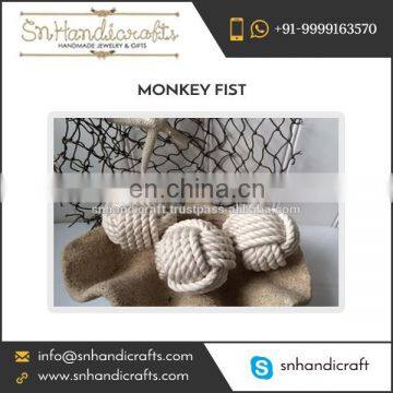 Highly Durable Attractive Looking Monkey Fist Nautical Rope Key Chain Supplier