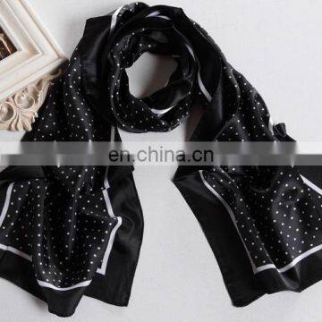 2015fashion style newest scarf woman satin scarfs(ST1502BL)