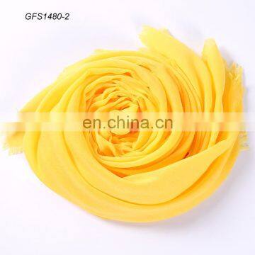 2018 Hot Products Plain Solid Color Women Tassel Shawl Scarf photo-6