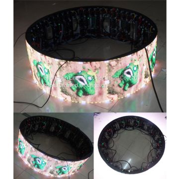 Indoor Cylinder LED Display With High Definition,Curved P4mm Column Circular LED Panel Best Color Uniformity