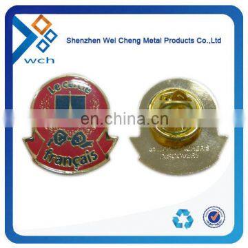 high quality gold round badge lapel pin for promotion