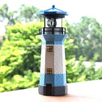 Solar Lighthouse SOLAR POWERED LIGHTHOUSE GARDEN LIGHTHOUSE ORNAMENT WITH ROTATING LED photo-3